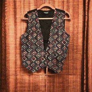 Colorful Embroidered Vest by Sauci